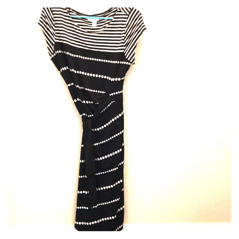 Formal Maternity Dress. Black and White